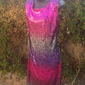 Plus size sequined party dress